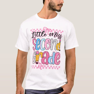 Camiseta Pequena Senhorita 2ª Série Ck Para a Escola Menina