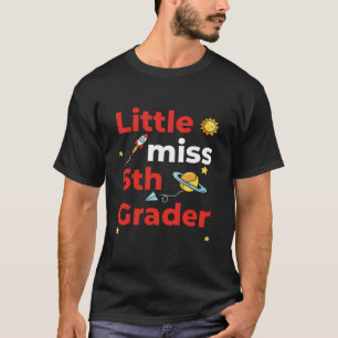 Camiseta Pequena Senhorita 6 Grader Primeiro Dia do Segundo
