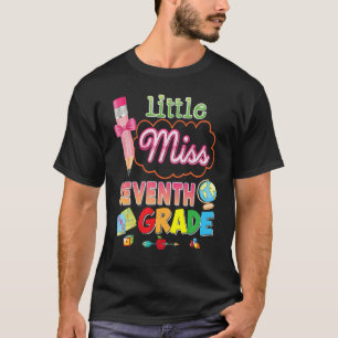 Camiseta Pequena Senhorita 7 Grau Lápis Arco De Volta À Esc