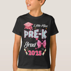 Camiseta Pequena Senhorita Graduada Pré-escolar 2025 Coquet