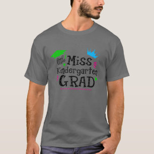 Camiseta Pequena Senhorita Jardim de Infância Formando Prin