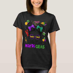 Camiseta Pequena senhorita mardi gras coque desgrenhado men