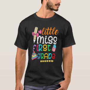 Camiseta Pequena Senhorita Primeiro Grau De Volta Para A ru