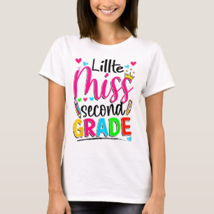 Camiseta Pequena Senhorita Segunda Série de Volta à Escola