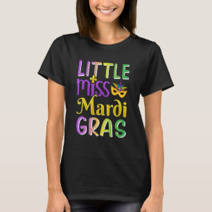 Camiseta Pequena Srta. Mardi Gras para a fantasia de Nova O