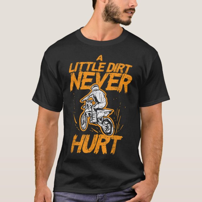 Camiseta Pequena Sujeira Nunca Machuca Motocicletas De Bici (Frente)