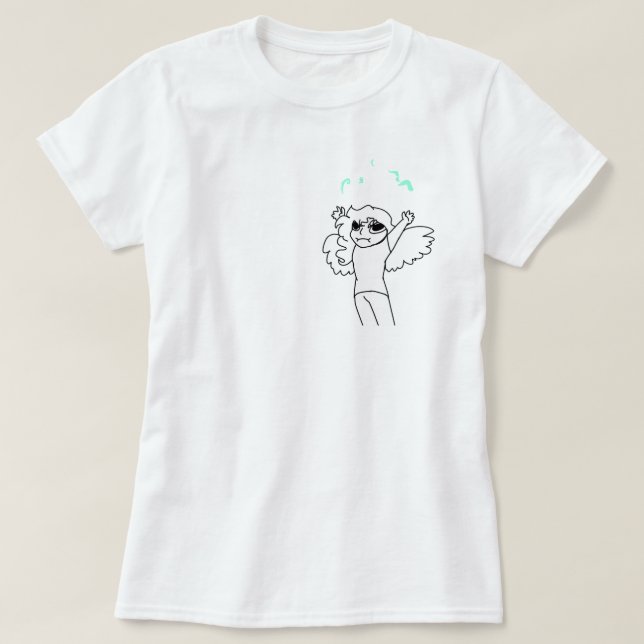 Camiseta Pequena Tyto Harpy Faíscas Determinação  (Frente do Design)