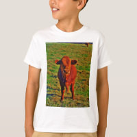 Pequena Vaca Castanha Verde Brilhante