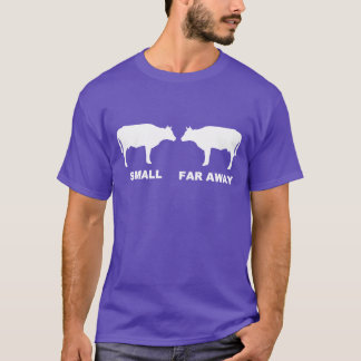 Camiseta Pequena Vaca Longe Significa Engraçada Pena Dougal