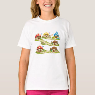 Camiseta Pequena Vila de Cogumelos