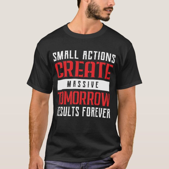 Camiseta Pequenas Ações Grandes Resultados Tipografia Motiv (Frente)