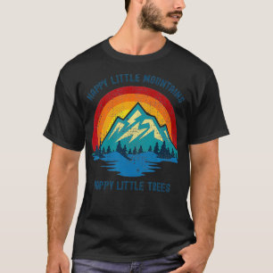 Camiseta Pequenas Árvores Felizes Montanhas Bob Style Vinta