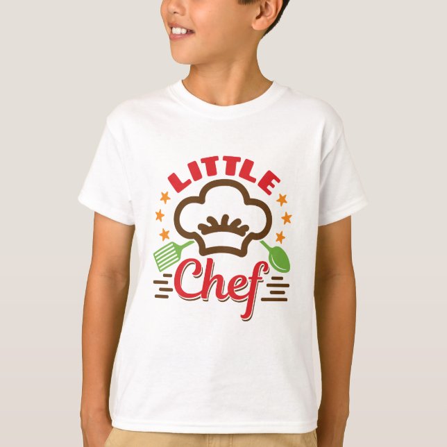 Camiseta Pequenas Crianças do Cozinhar do Chef (Frente)