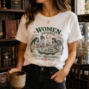 Camiseta Pequenas Obsessões Feministas de Bruxa Mulheres