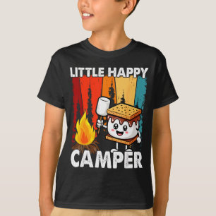Camiseta Pequeno acampante feliz menino engraçado menina sm