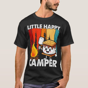 Camiseta Pequeno acampante feliz menino menina criança smor