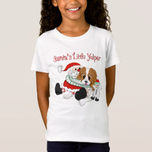 Camiseta Pequeno ajudante do Papai Noel Cavalier King Charl