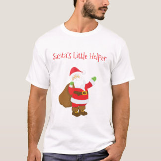 Camiseta Pequeno ajudante do Papai Noel saco de presentes