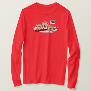 Camiseta Pequeno almoço coreano hangul do dim sum da