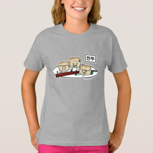 Camiseta Pequeno almoço coreano hangul do dim sum da