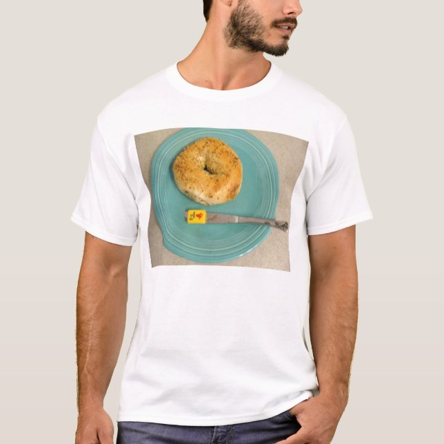 Camiseta Pequeno almoço do Bagel de Mahjong (Frente)