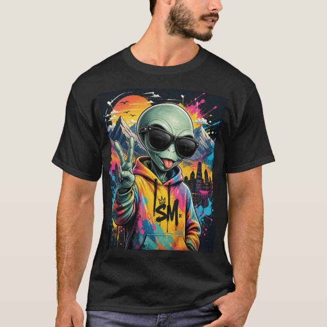 Camiseta Pequeno Amigo Alien Espacial (Frente)