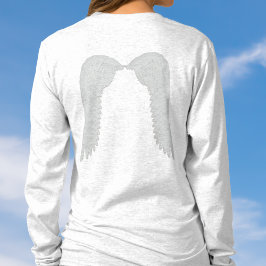 Camiseta Pequeno Anjo Asas em T-Shirt de Longa Distância In