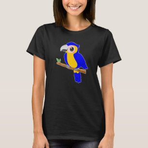 Camiseta Pequeno Ara Amarelo Macaw Cuja Bebê Papagaio Jovem