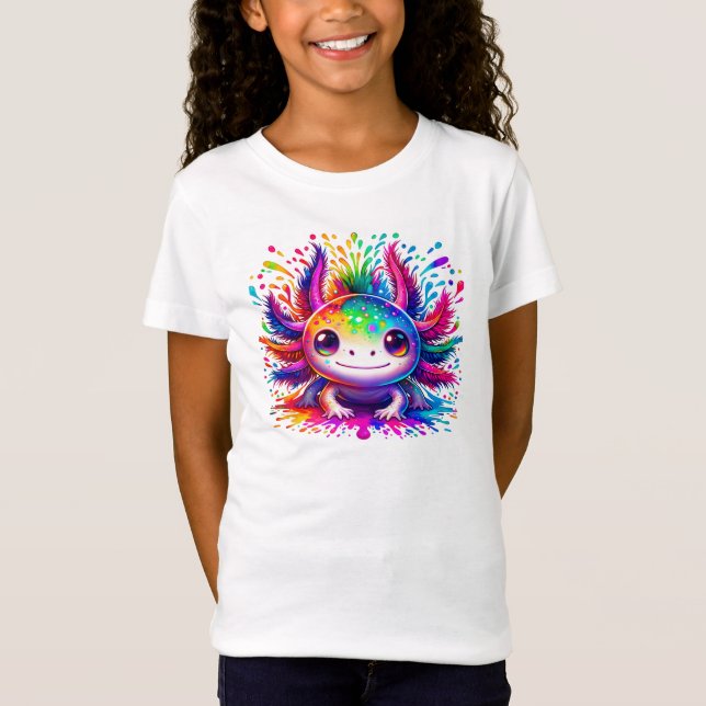 Camiseta Pequeno Axolotl, Grandes Sonhos: Uma Aventura Arco (Frente)