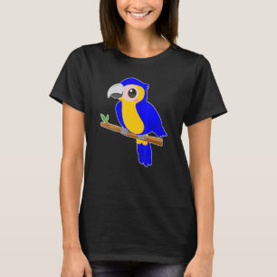 Camiseta Pequeno Azul Amarelo Ara Macaw Cujo Bebê Papagaio