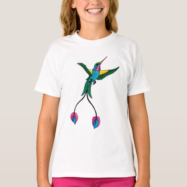 Camiseta Pequeno beija-flor (Frente)