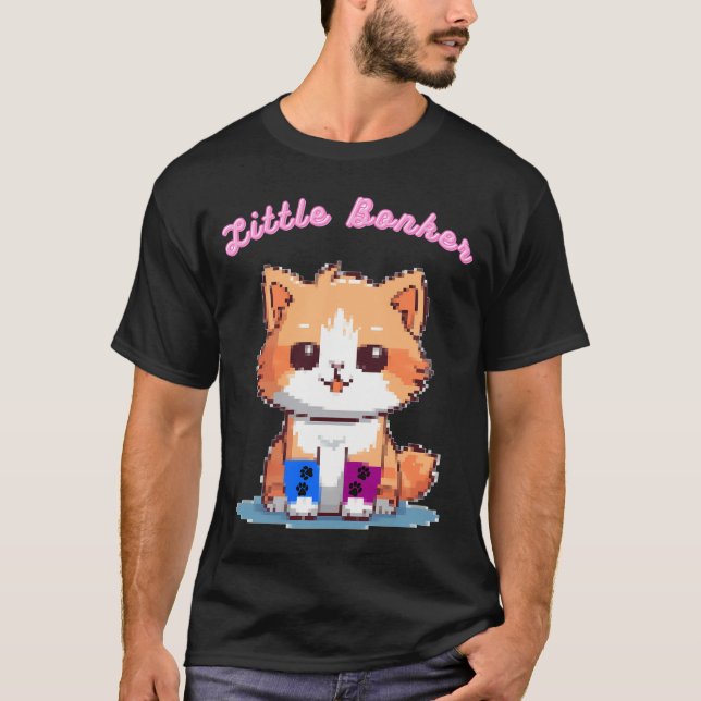 Camiseta Pequeno Bonker, Tater Tot Cat (Frente)