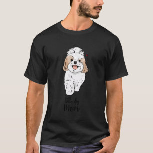 Camiseta Pequeno Cachorro Mãe Shih Tzu Mãe Bichon Mãe Malte
