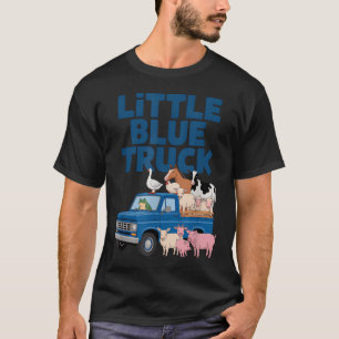 Camiseta Pequeno Caminhão Azul Animais para Crianças Pequen