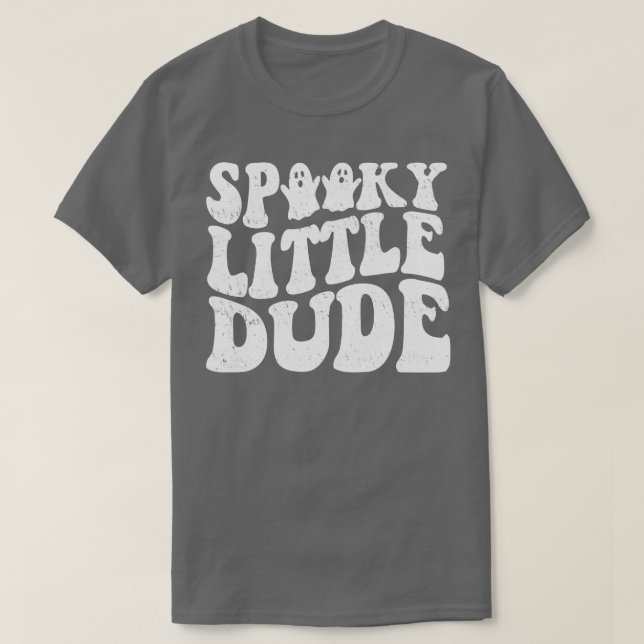 Camiseta Pequeno Cara Engraçado Cota para o halloween (Frente do Design)