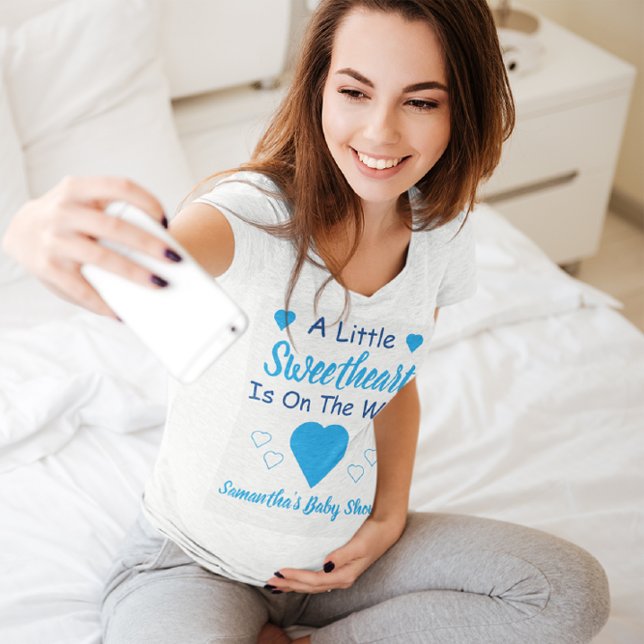 Camiseta Pequeno Chá de fraldas Swetheart (Criador carregado)