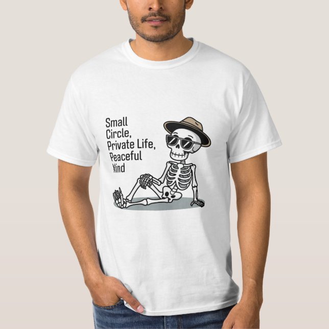 Camiseta Pequeno Círculo, Vida Privada, Mente Pacífica (Frente)