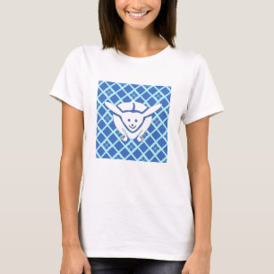 Camiseta Pequeno coelho japonês, azul
