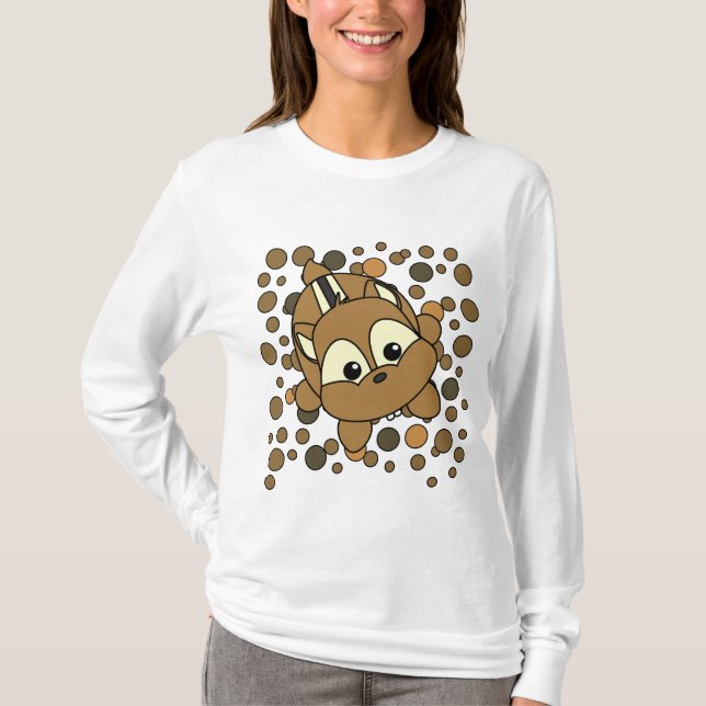 Camiseta Pequeno Critério de Chipmunk Cute (Frente)