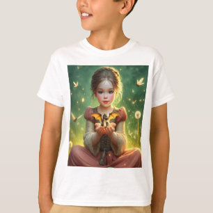 Camiseta Pequeno Dragão Guardião com Borboletas