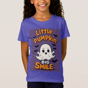 Camiseta Pequeno Fantasma Abóbora Com Grande Sorriso Carrin