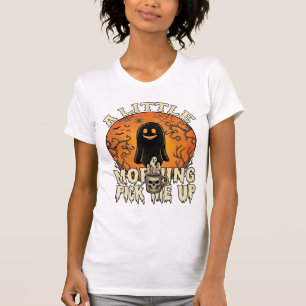 Camiseta Pequeno Fantasma de Halloween do Crânio Me Acorda 