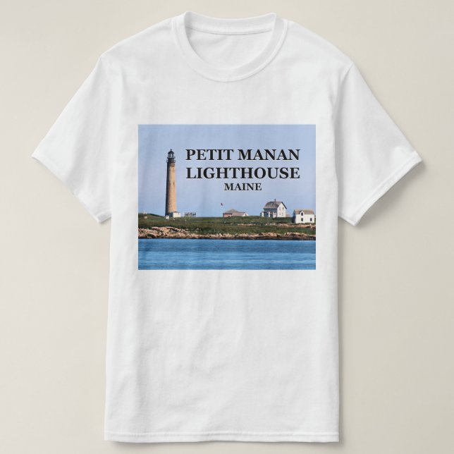Camiseta Pequeno farol de Manan, t-shirt de Maine (Frente do Design)