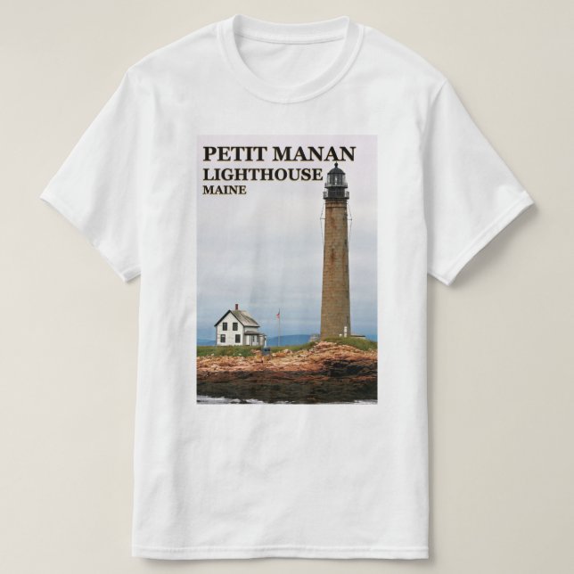 Camiseta Pequeno farol de Manan, t-shirt de Maine (Frente do Design)