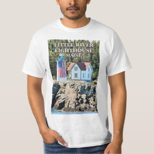 Camiseta Pequeno Farol do Rio, Maine T-Shirt
