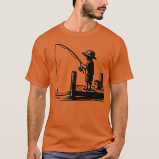 Camiseta Pequeno Garoto Pescado Sujeira