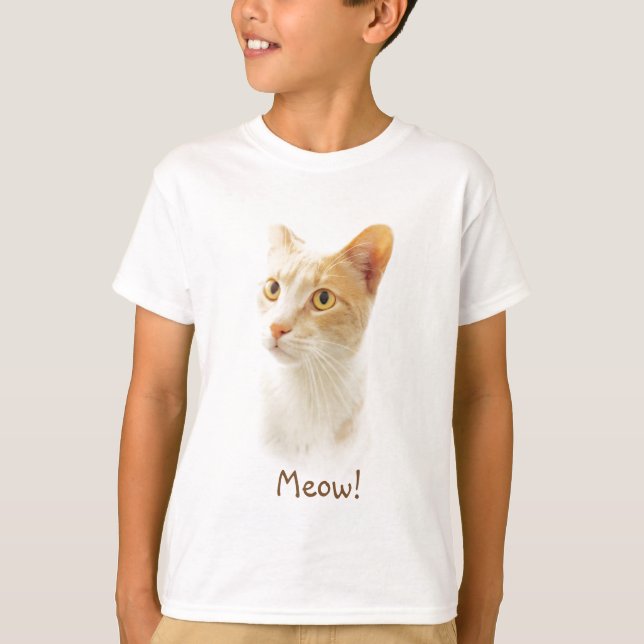 Camiseta Pequeno Gato Loiro Maravilhoso (Frente)
