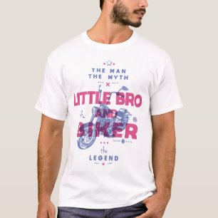 Camiseta Pequeno irmão e motoqueiro o homem mito a lenda