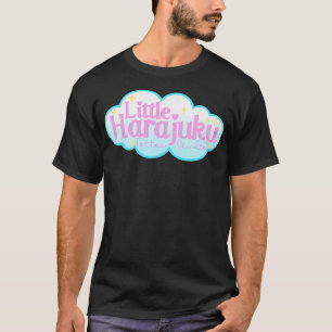 Camiseta Pequeno Logotipo da Nuvem Harajuku