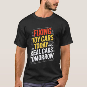 Camiseta Pequeno Mecânico para Crianças que Amam Carros Inf
